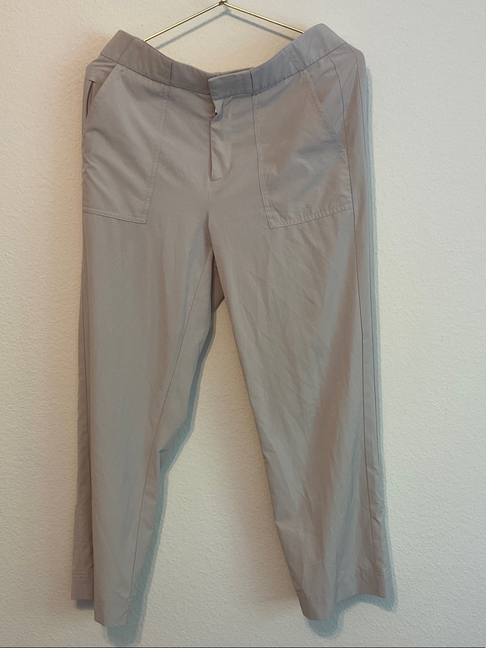 Athleta Taupe Light Tan Tribeca Utility Crop Pants Size 4